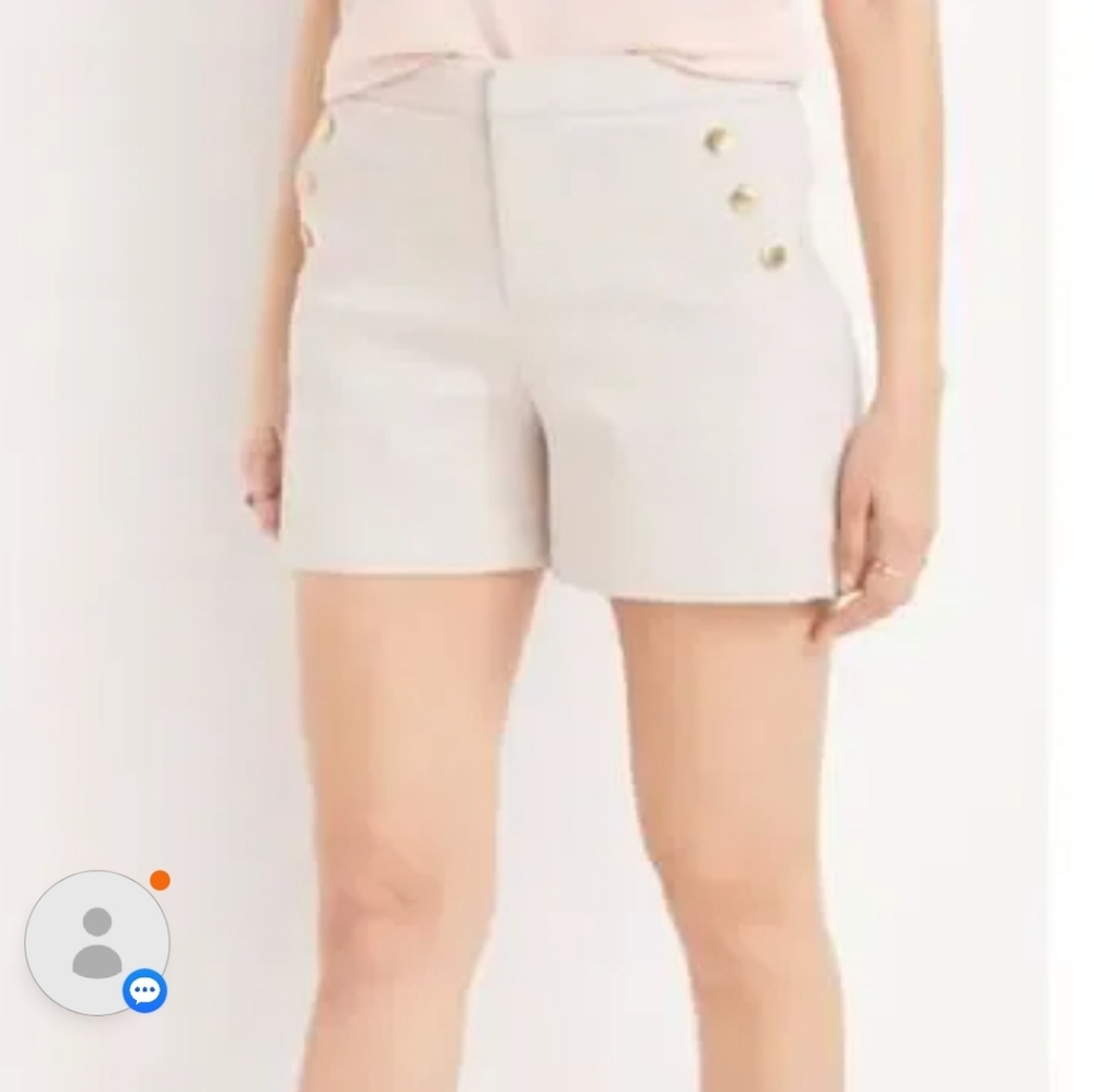 MAURICES WOMEN'S BENGALINESHIGH RISE SAILOR SHORTS. OATMEAL HEATHER. XL